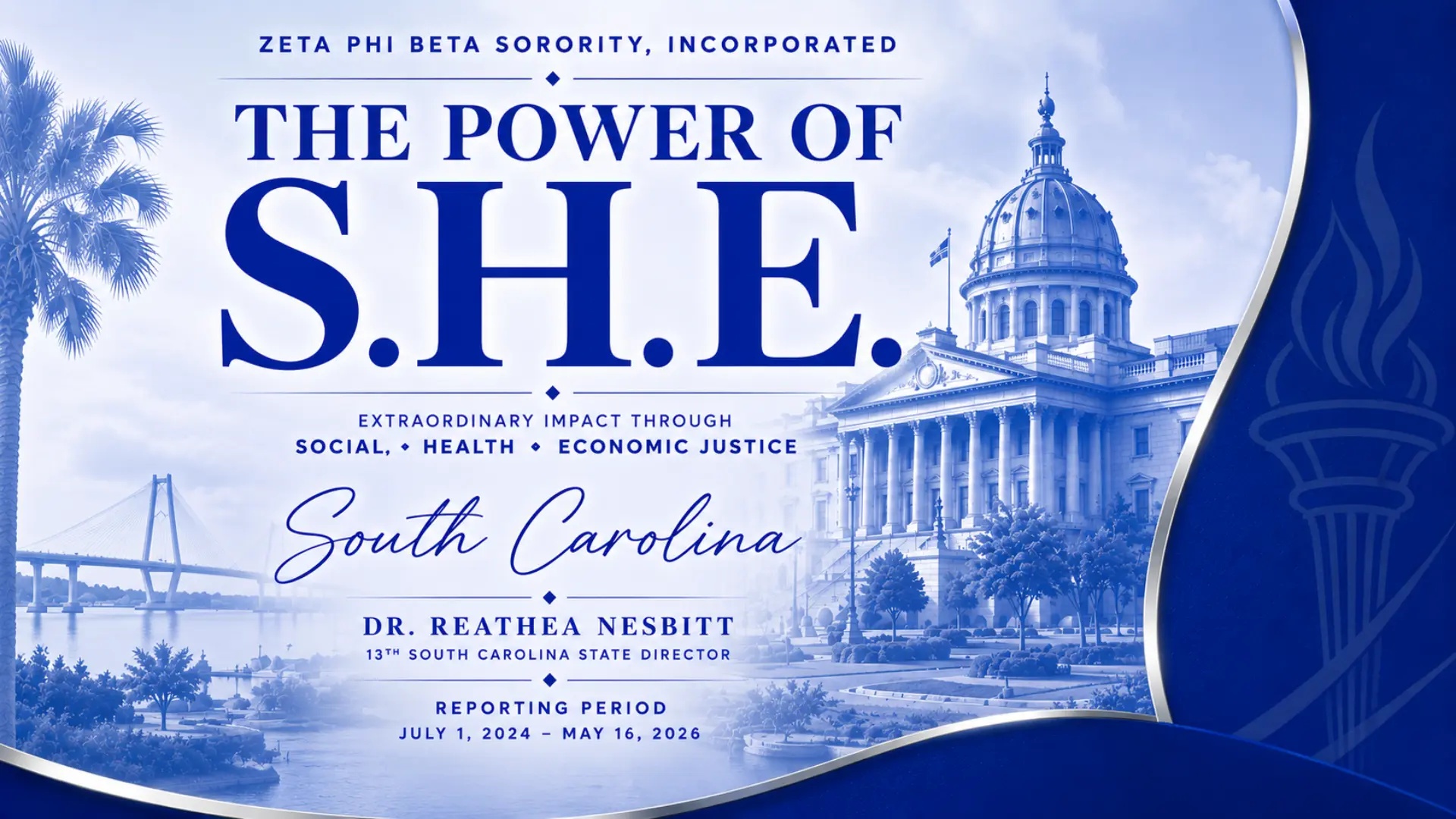 Cover of South Carolina’s Power of S.H.E. 2026 Grand Boulé submission, reporting on July 2024 through May 2026